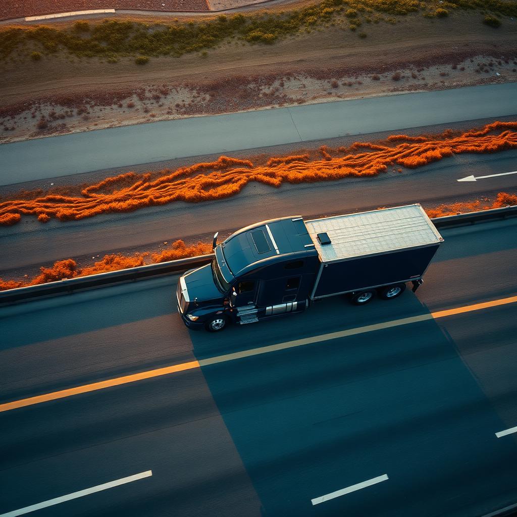 Serenity Logistics freight truck on the highway